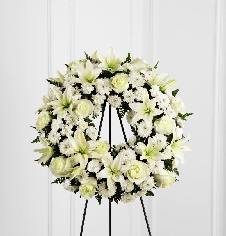 White Sympathy Wreath
