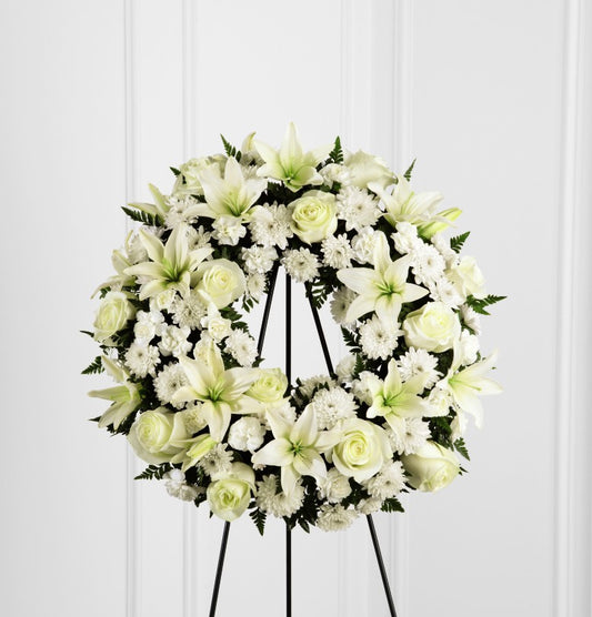 White Sympathy Wreath
