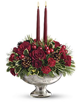 Telaflora's Red Holiday Mercury Bouquet